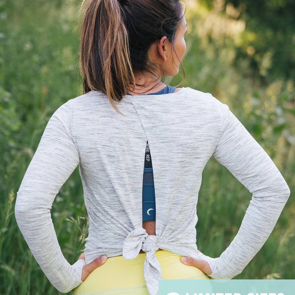 Zyia ash split back long sleeve t